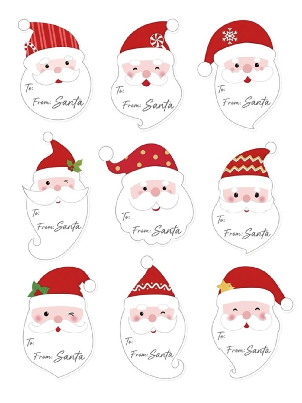 20 From Santa Christmas Gift Tags